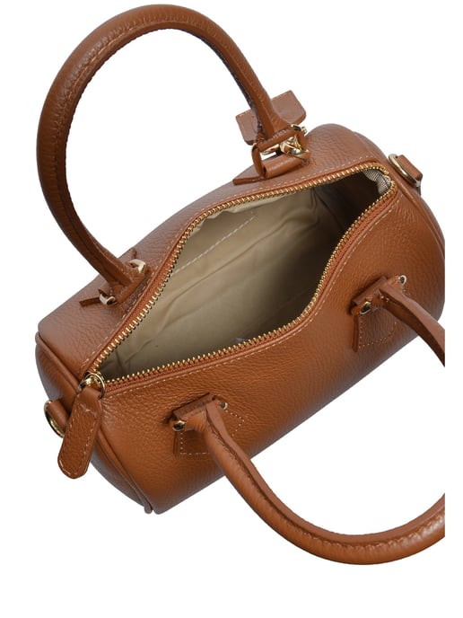Luisa Vannini Brown Rundleer Tas - Image 4