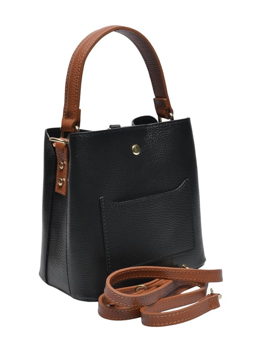 Isabella Rhea Black Cowhide Leather Bag - Image 2