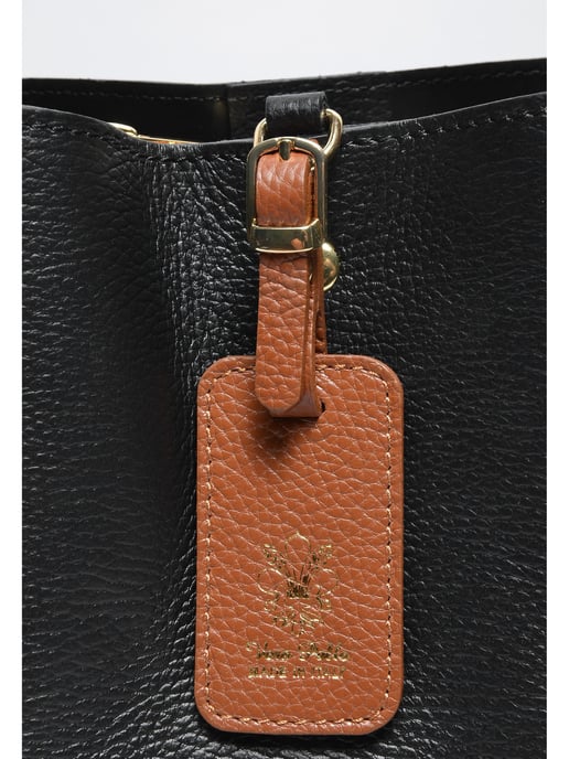 Isabella Rhea Black Cowhide Leather Bag - Image 3