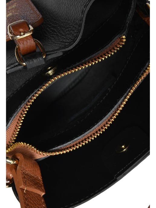 Isabella Rhea Black Cowhide Leather Bag - Image 4