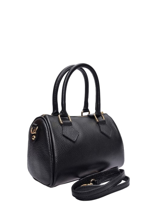 Luisa Vannini Zwart Rundleer Tas - Image 2