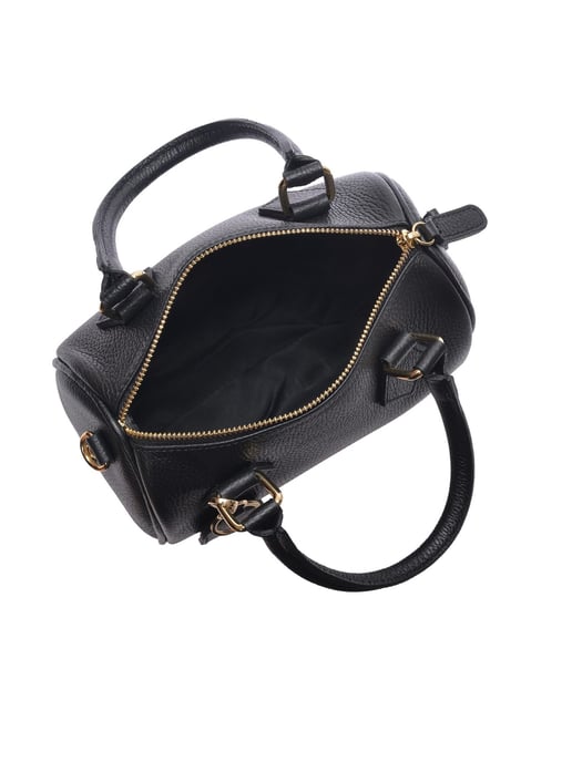 Luisa Vannini Zwart Rundleer Tas - Image 4