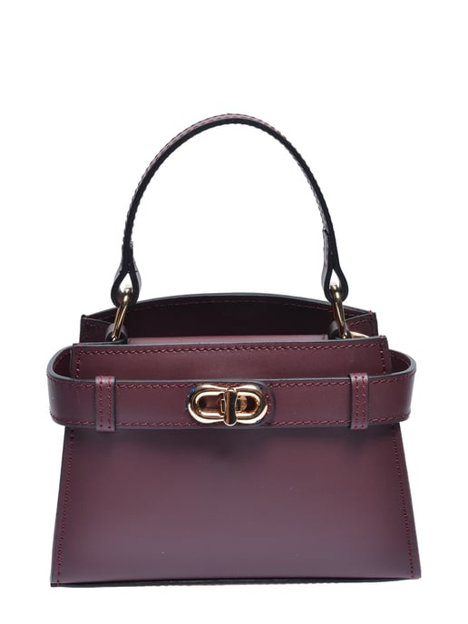 Anna Luchini Wine-coloured Calfskin Bag - Image 1