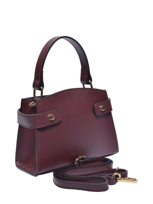 Anna Luchini Wine-coloured Calfskin Bag - Image 2