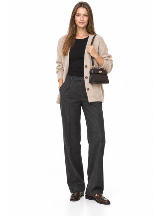 Anna Luchini Bordeauxrood Rundleer Tas - Image 6
