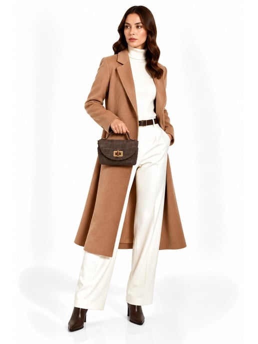 Roberta M Two-Tone Cowhide Leather Bag - Image 6