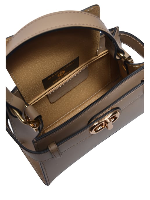 Anna Luchini Beige Cowhide Leather Bag - Image 4