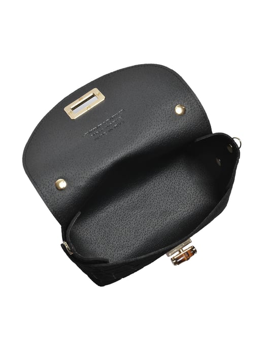 Roberta M Black Leather Satchel - Image 4