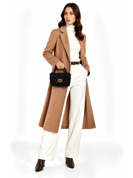 Roberta M Black Leather Satchel - Image 6