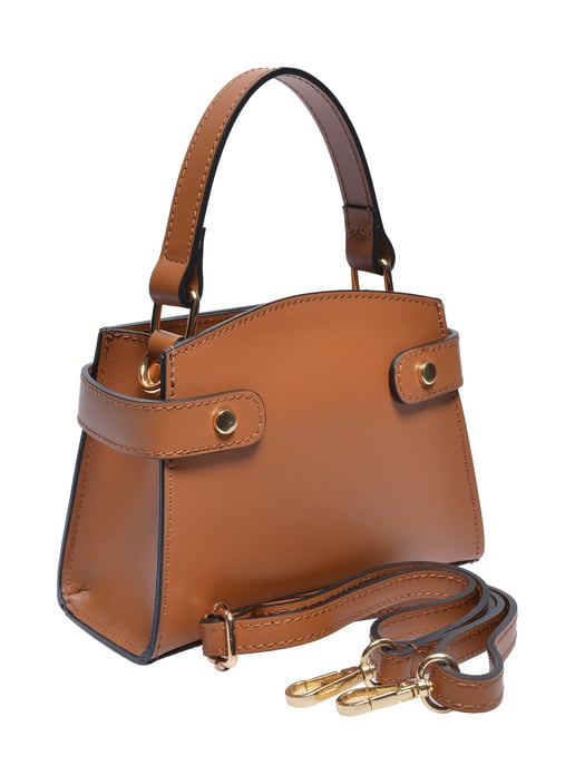 Anna Luchini Brown Rundleer Tas - Image 2
