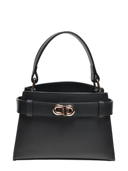 Anna Luchini Black Cowhide Leather Bag - Image 1