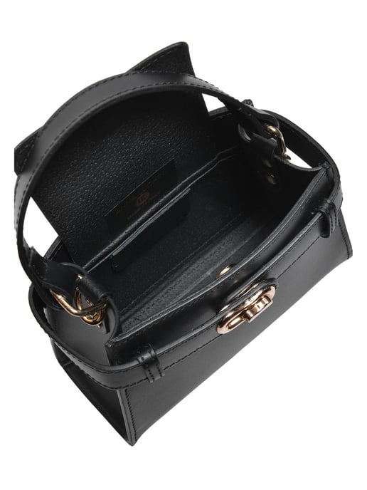 Anna Luchini Black Cowhide Leather Bag - Image 4