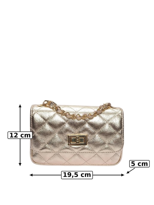 Luisa Vannini Goud Rundleer Tas - Image 6