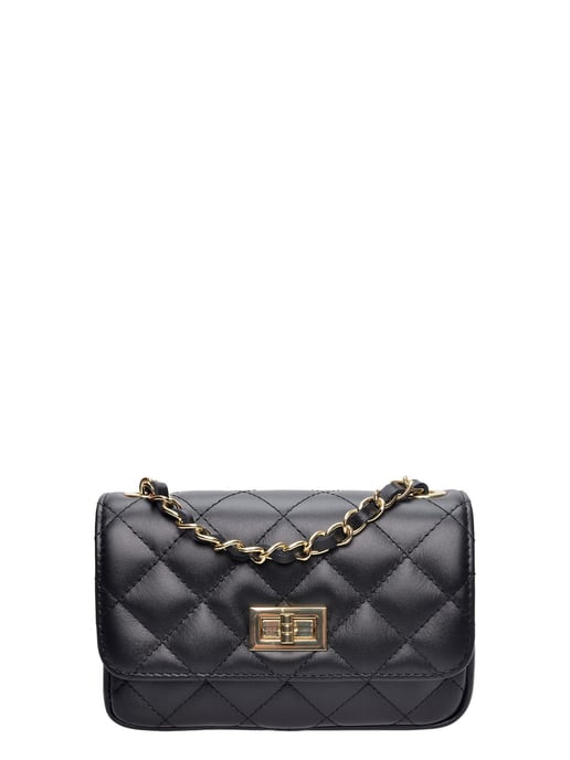 Luisa Vannini Zwart Rundleer Tas - Image 1