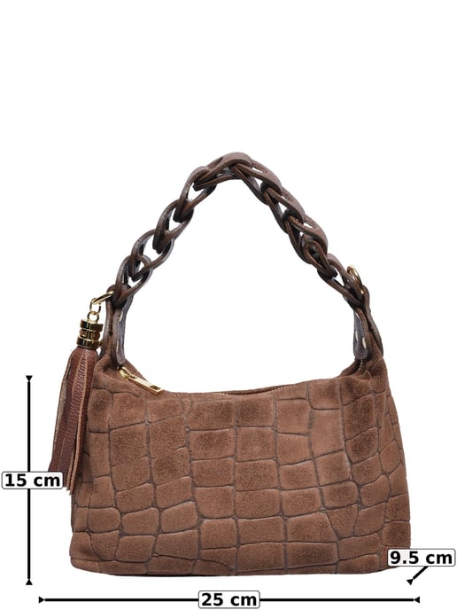 Roberta M COGNAC Rundleer Tas - Image 5