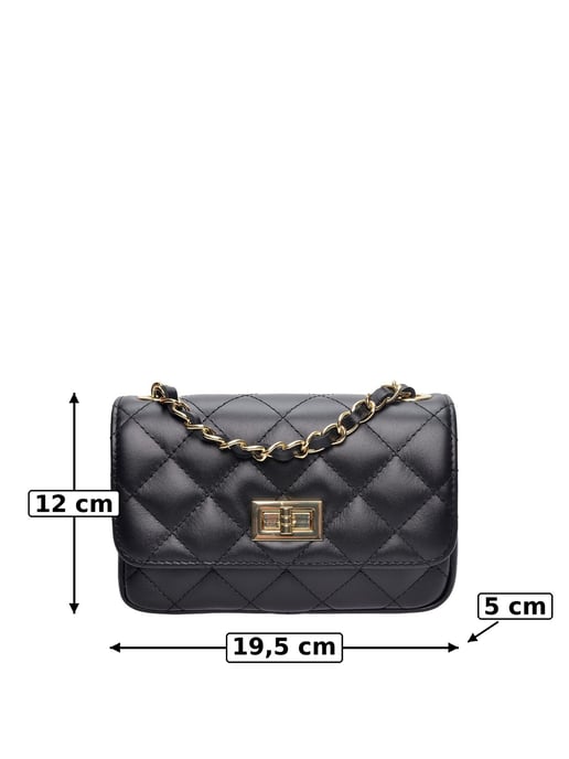 Luisa Vannini Zwart Rundleer Tas - Image 6