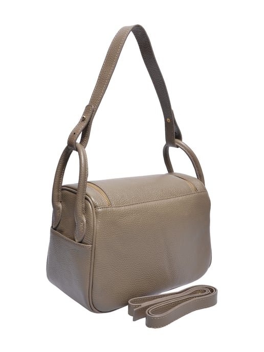 Luisa Vannini Beige Rundleer Tas - Image 2