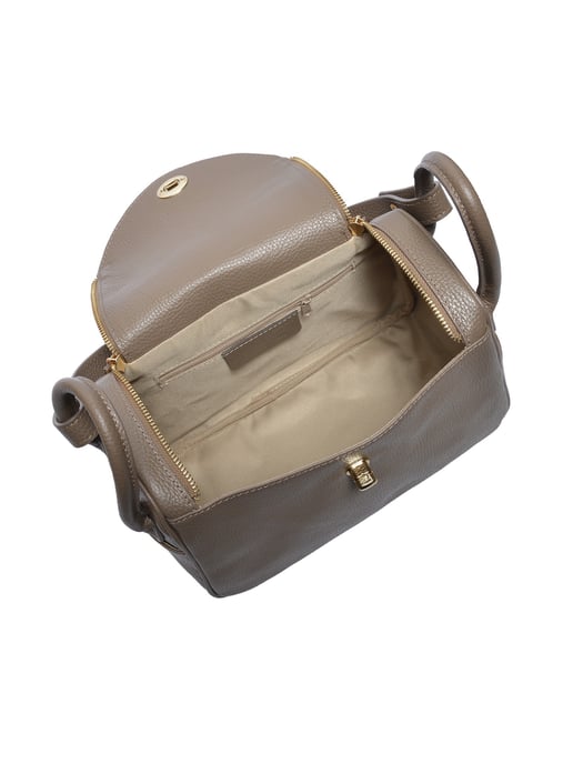 Luisa Vannini Beige Rundleer Tas - Image 4