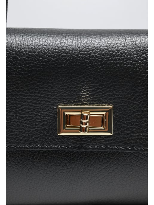 Isabella Rhea Black Cowhide Leather Bag - Image 3
