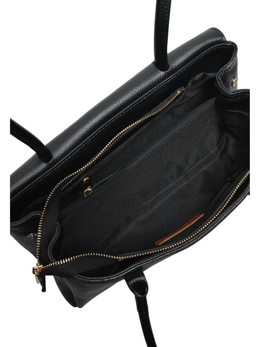 Isabella Rhea Black Cowhide Leather Bag - Image 4
