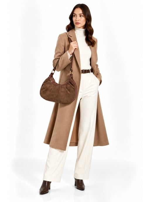 Roberta M COGNAC Rundleer Tas - Image 6