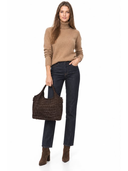 Anna Luchini Chestnut Brown Leather Bag - Image 6