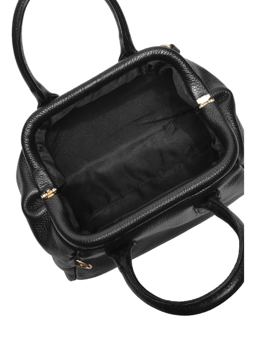 Isabella Rhea Black Cowhide Leather Bag - Image 4