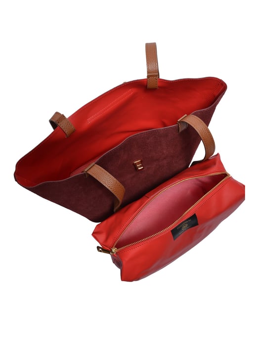 Roberta M Burgundy Suede Cowhide Leather Bag - Image 4