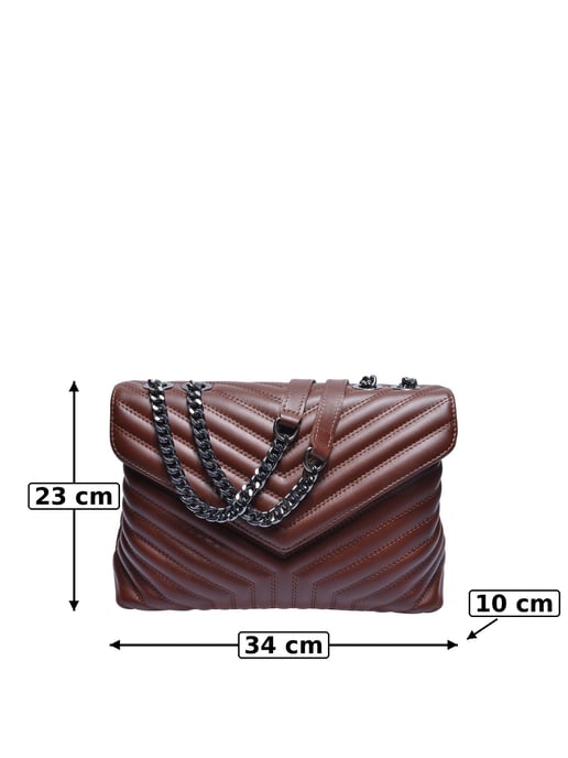 Luisa Vannini BROWN Rundleer Tas - Image 5