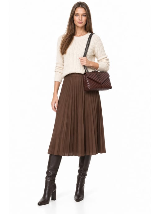 Luisa Vannini BROWN Rundleer Tas - Image 6