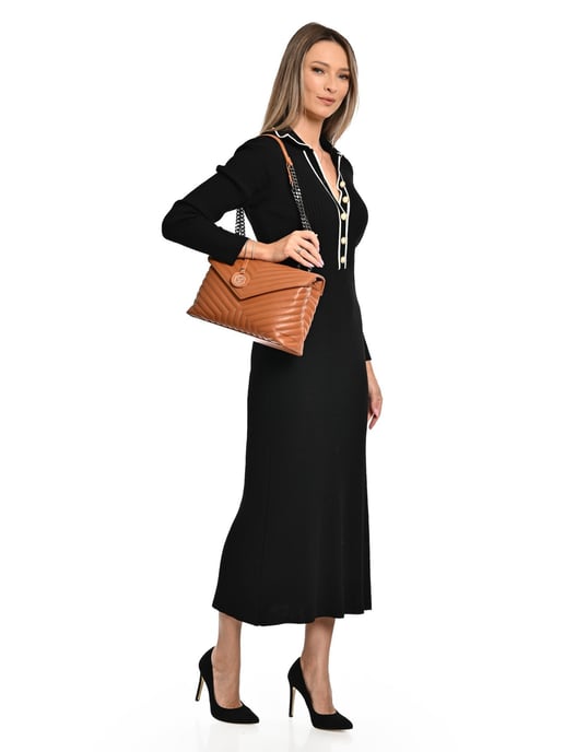 Luisa Vannini COGNAC Rundleer Tas - Image 5