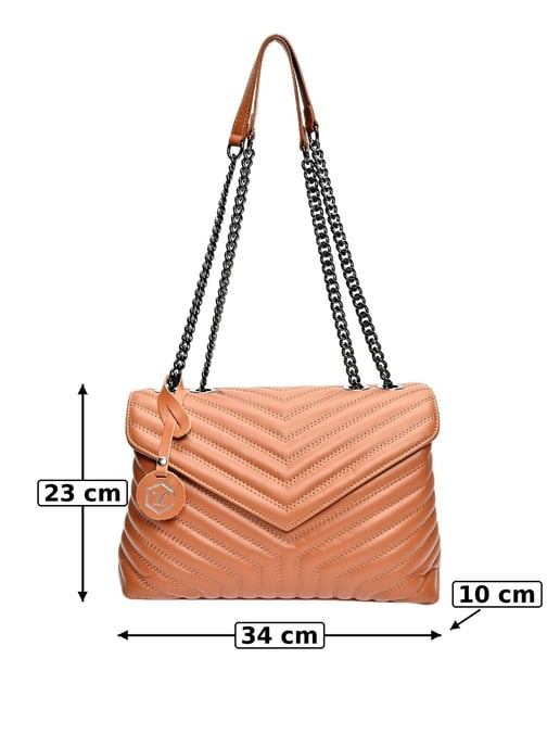 Luisa Vannini COGNAC Rundleer Tas - Image 6