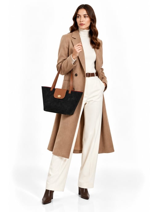 Roberta M BLACK Cowhide Leather Bag - Image 6