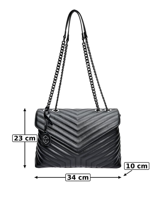 Luisa Vannini ZWART Rundleer Tas - Image 6