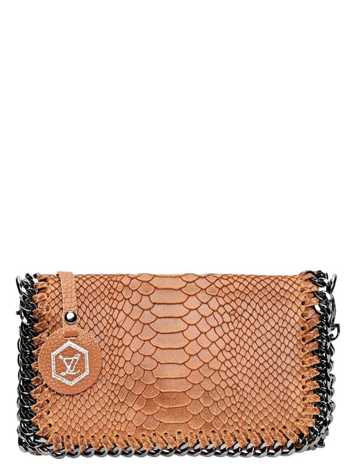 Luisa Vannini COGNAC Rundleer Tas - Image 1