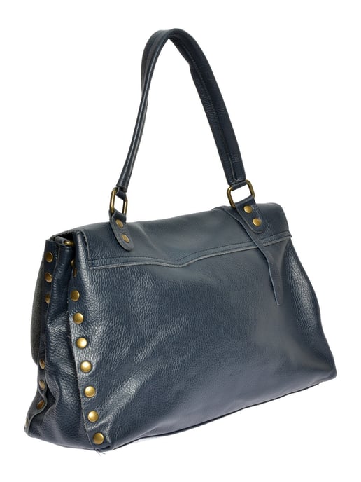 Anna Luchini Blauw Rundleer Tas - Image 2