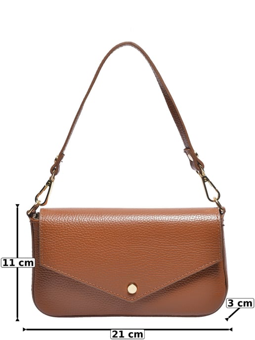 Roberta M COGNAC Rundleer Tas - Image 5