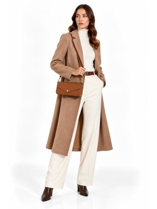 Roberta M COGNAC Rundleer Tas - Image 6