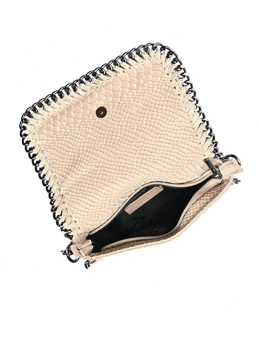 Luisa Vannini Beige Rundleer Tas - Image 4
