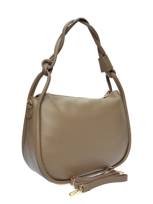 Luisa Vannini Beige Rundleer Tas - Image 2