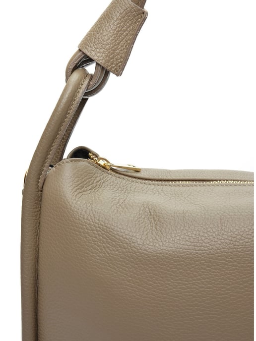 Luisa Vannini Beige Rundleer Tas - Image 3