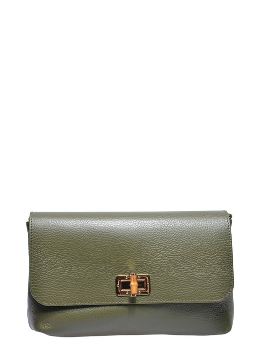 Roberta M Khaki Cowhide Leather Bag - Image 1