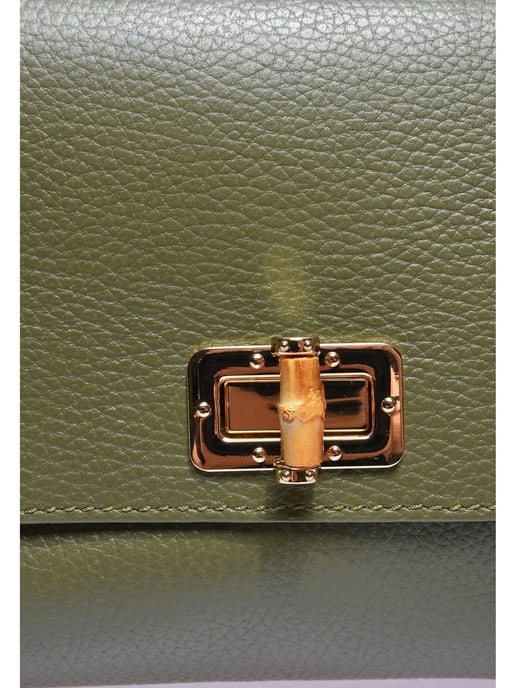 Roberta M Khaki Cowhide Leather Bag - Image 3
