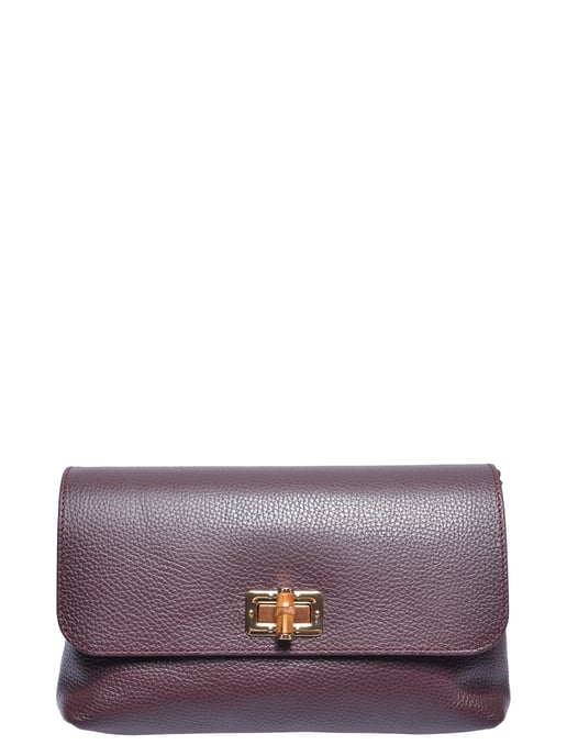 Roberta M Burgundy Leather Shoulder Bag - Image 1
