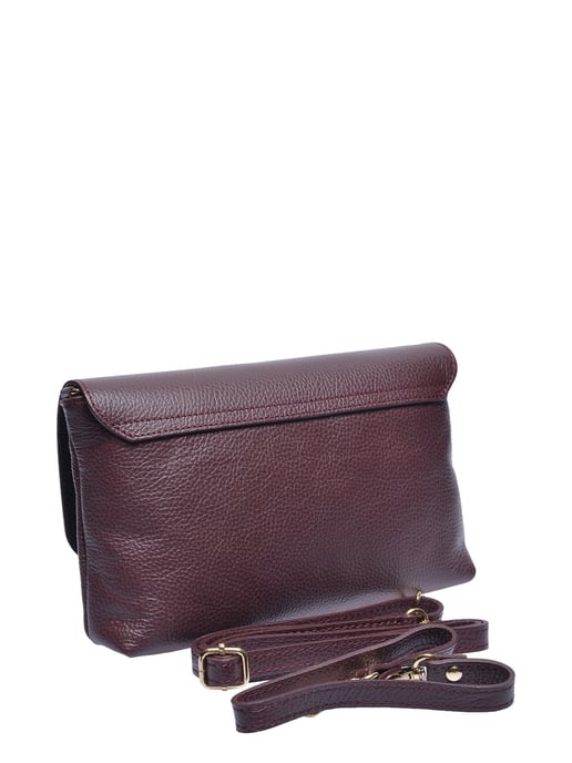 Roberta M Burgundy Leather Shoulder Bag - Image 2