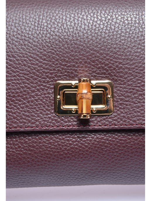 Roberta M Burgundy Leather Shoulder Bag - Image 3
