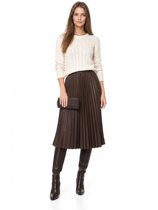 Anna Luchini Chestnut Cowhide Leather Bag - Image 6
