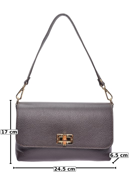 Roberta M Chestnut Brown Cow Leather Bag - Image 6