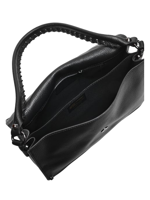 Isabella Rhea Black Cowhide Leather Bag - Image 4