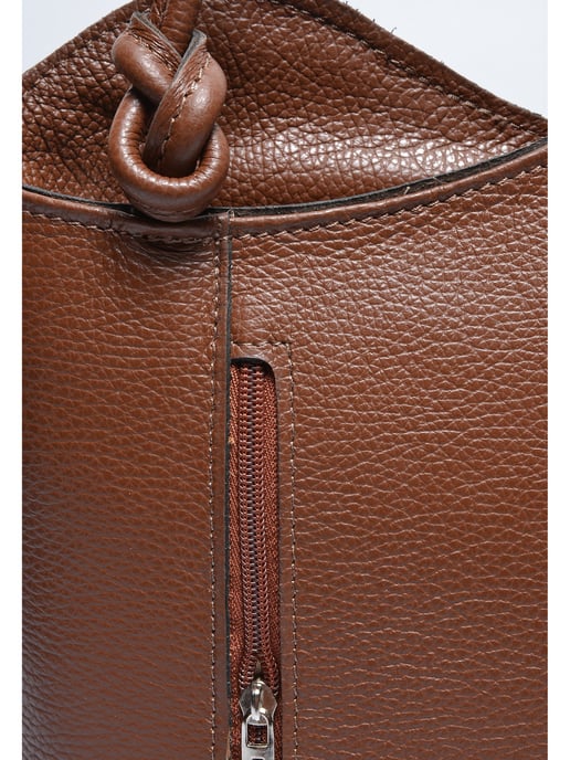 Anna Luchini Chestnut Brown Cowhide Leather Bag - Image 3